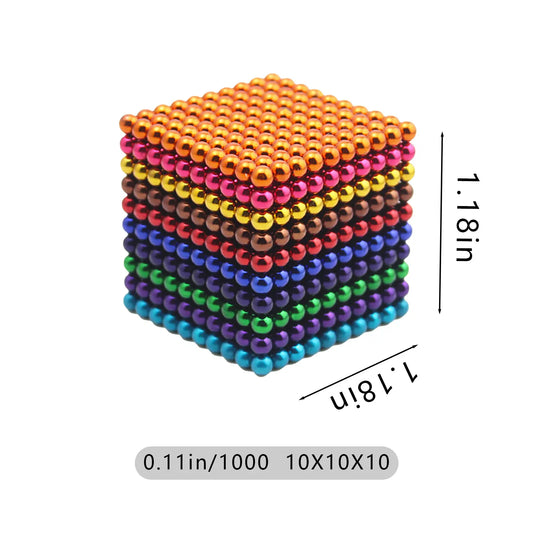 Adult Stress Relief Toy – 3D Building Balls for Creativity, Focus & Relaxing Fun 3mm,1000pcs