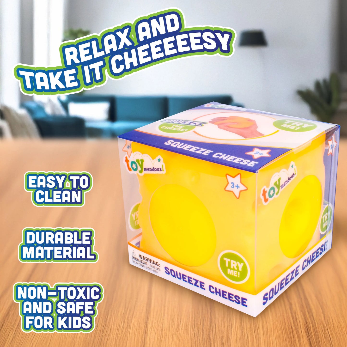 2-Pack Cheese Stress Balls – Squishy Fidget Toys for Kids & Adults, Fun Novelty & Gag Gift