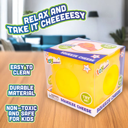 2-Pack Cheese Stress Balls – Squishy Fidget Toys for Kids & Adults, Fun Novelty & Gag Gift