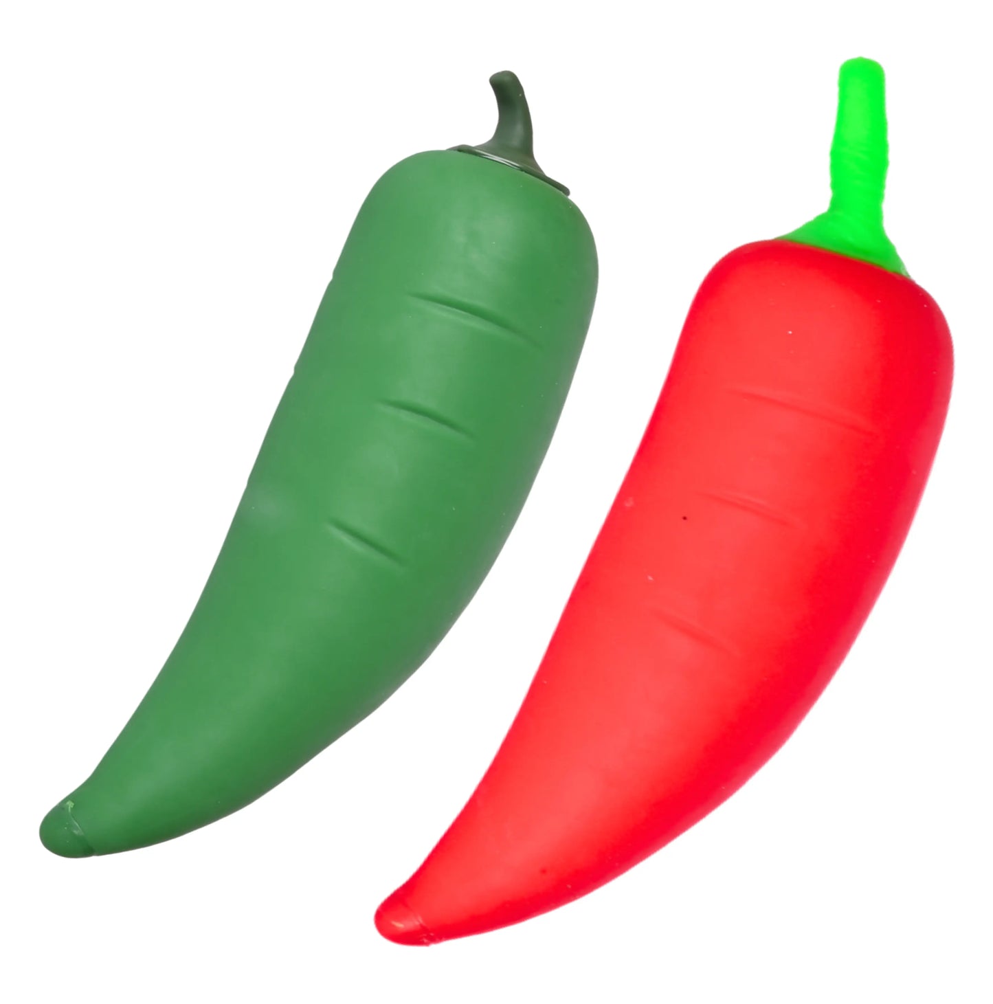 Jumbo Squishy Peppers2 Pack- Red and Green Stress Toys Soft Squeeze Satisfying ASMR Fidget 11.5 Inches Long Non Toxic Fun Gift