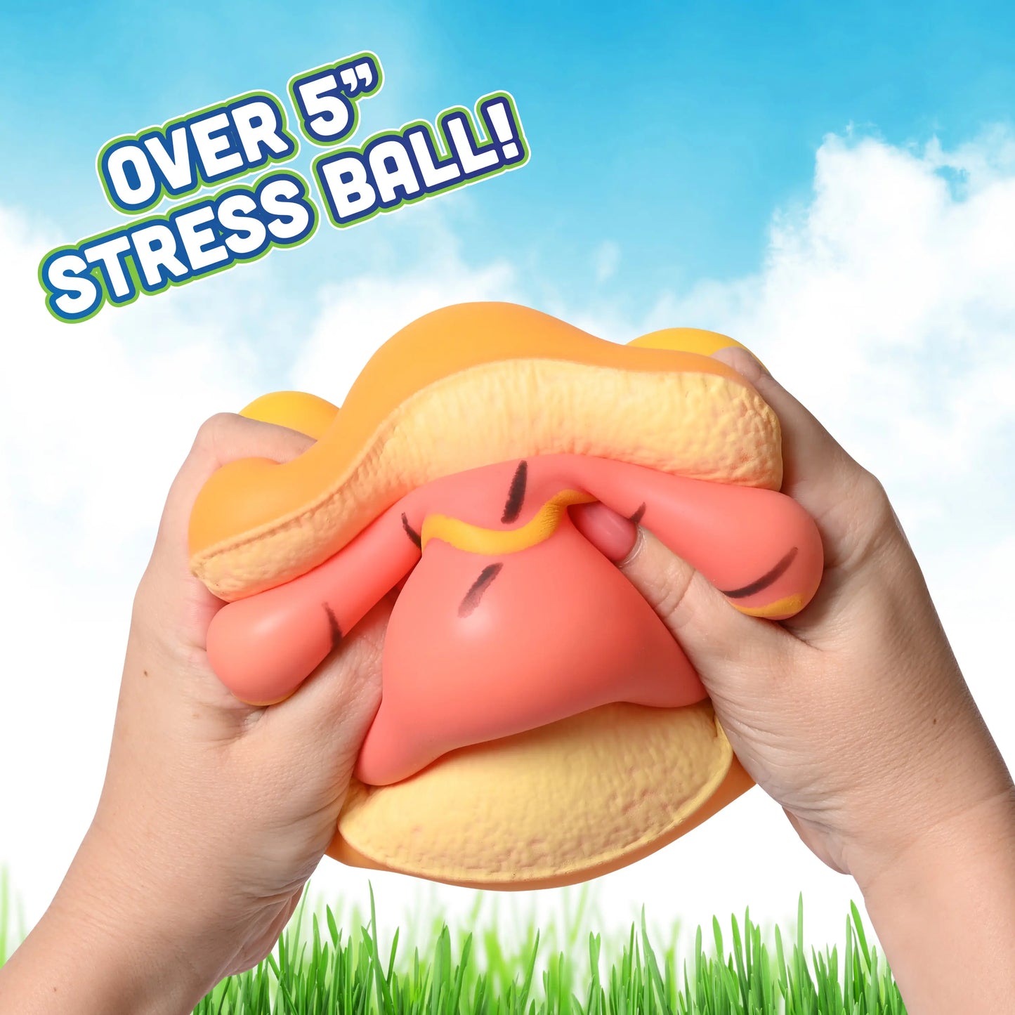 Jumbo Hot Dog Squish, 5.5 Inch Removable Bun, Food Fidget Toy Funny Sensory Stress Ball for Kids and Teens