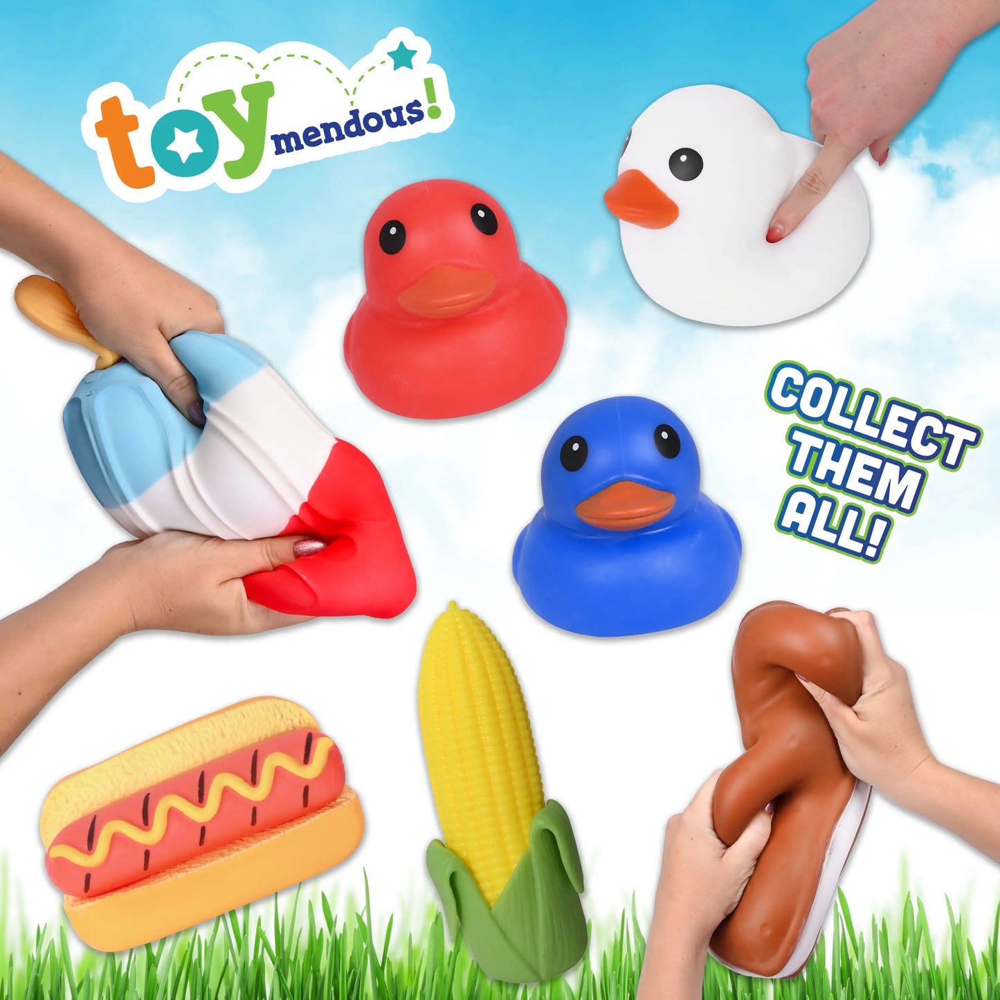 Jumbo Hot Dog Squish, 5.5 Inch Removable Bun, Food Fidget Toy Funny Sensory Stress Ball for Kids and Teens