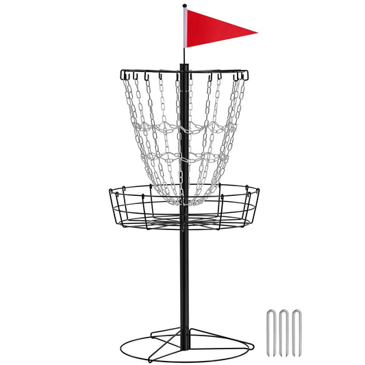 Yaheetech Portable Disc Golf Basket – 12-Chain, 25.2", Lightweight & Easy Assemble